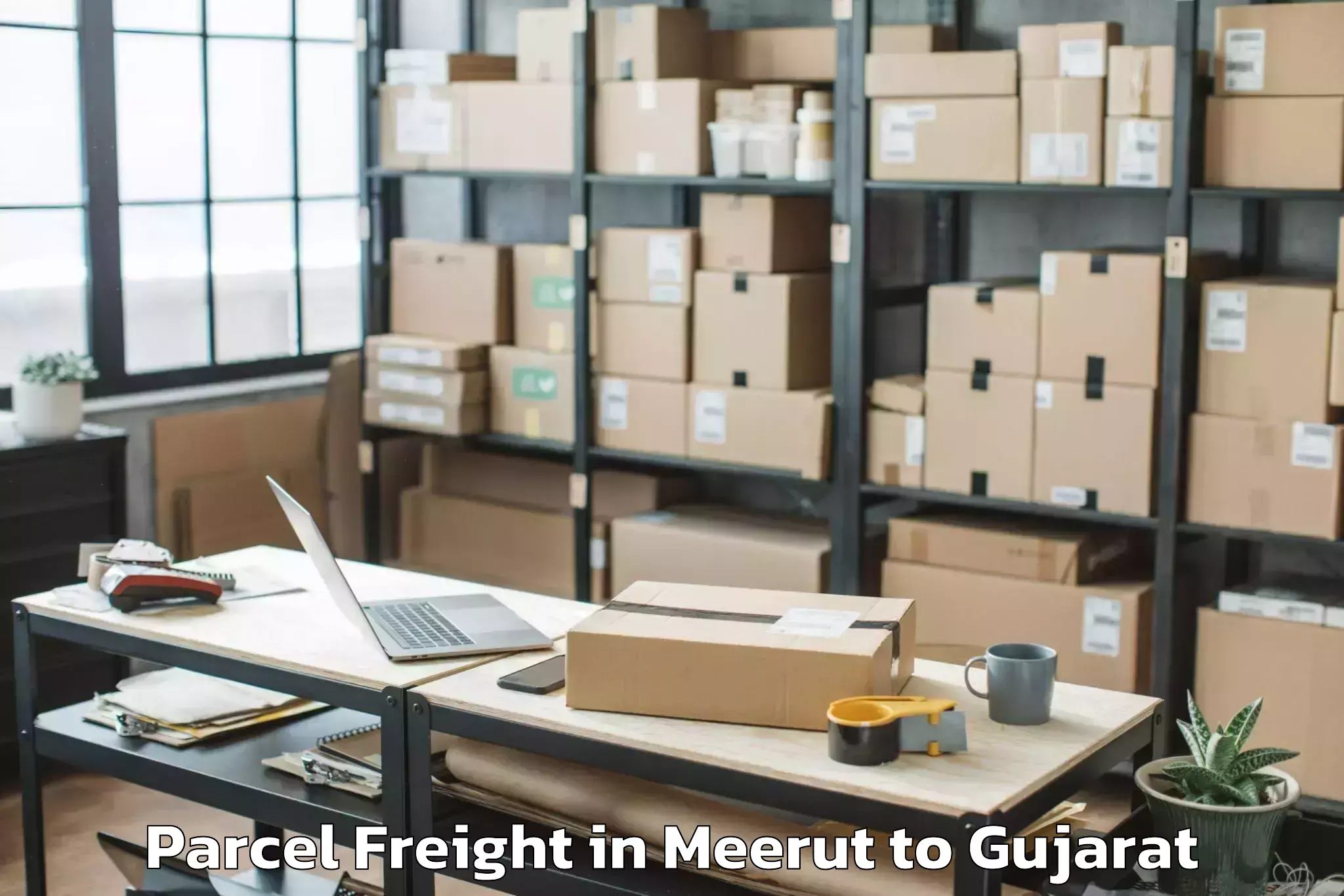 Quality Meerut to Bhiloda Parcel Freight